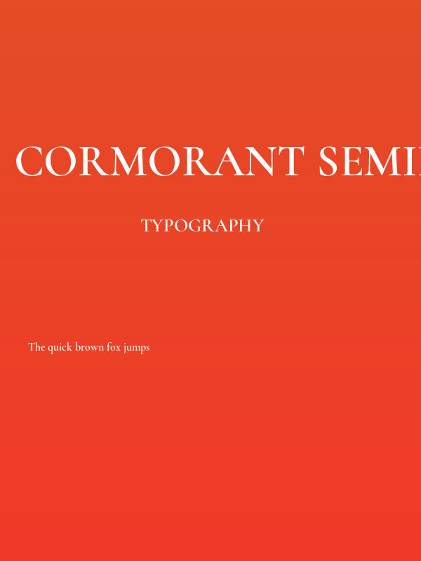 Cormorant SemiBold Poster