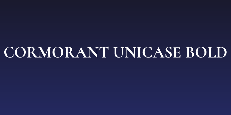 Cormorant Unicase Bold Social Header