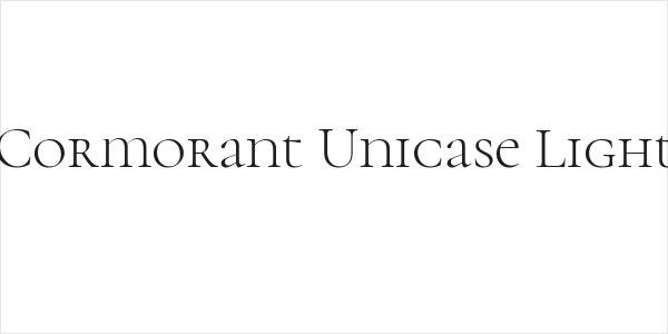 Cormorant Unicase Light Logo