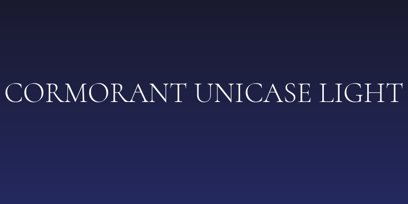 Cormorant Unicase Light Social Header
