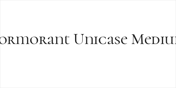 Cormorant Unicase Medium Logo