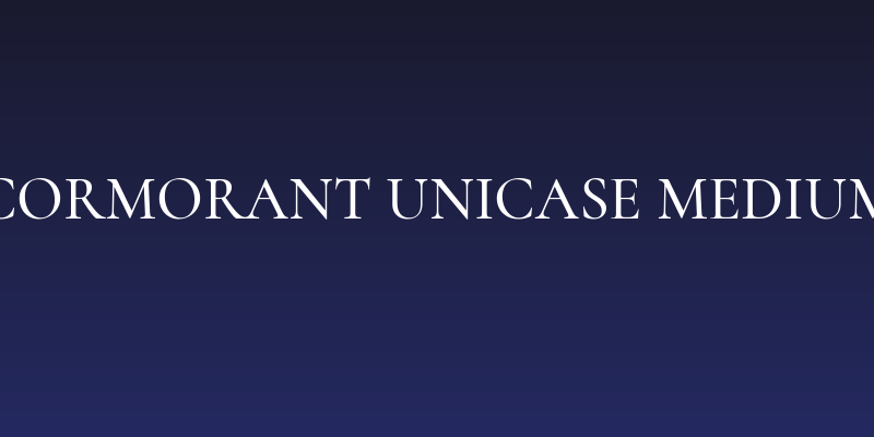 Cormorant Unicase Medium Social Header