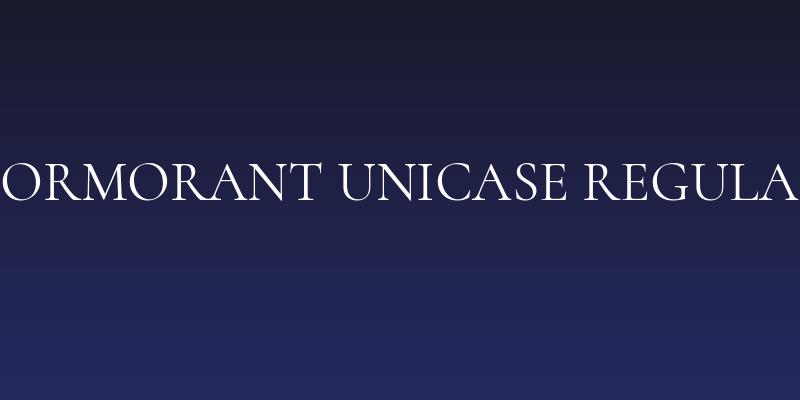 Cormorant Unicase Regular Social Header