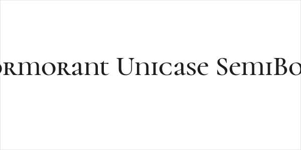 Cormorant Unicase SemiBold Logo