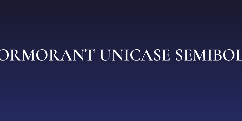 Cormorant Unicase SemiBold Social Header