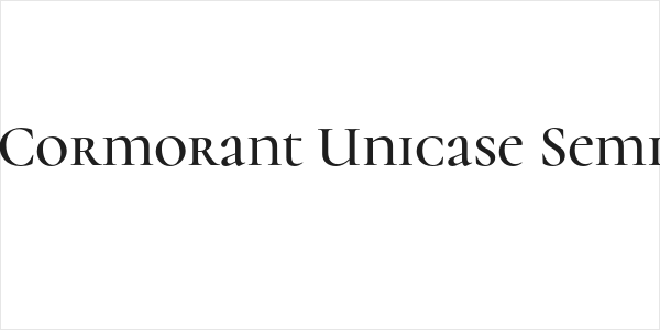 Cormorant Unicase Semi Logo