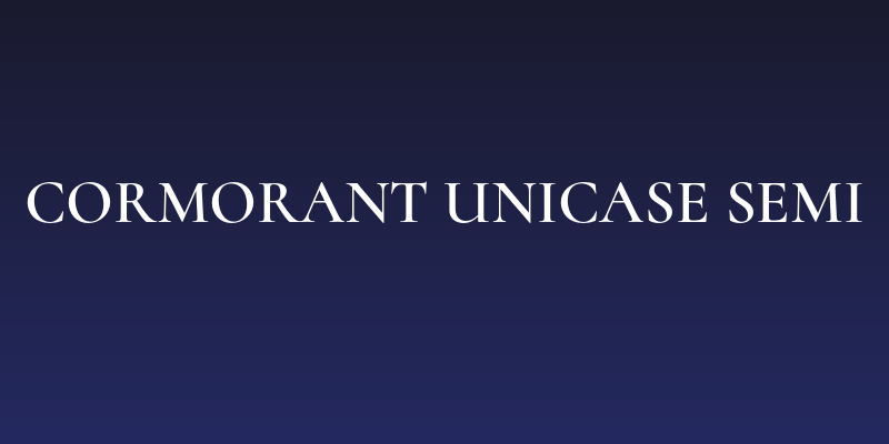 Cormorant Unicase Semi Social Header