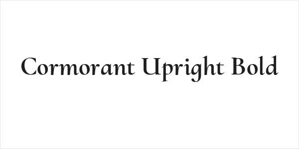 Cormorant Upright Bold Logo