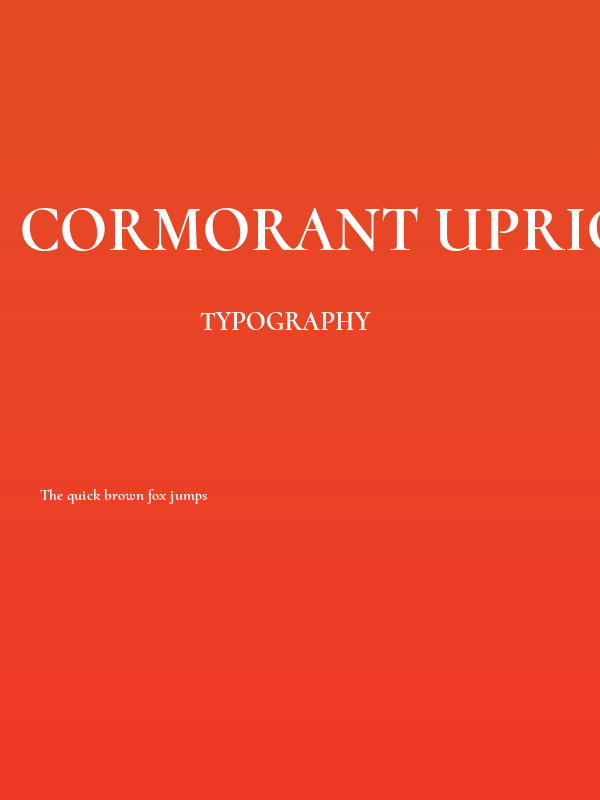 Cormorant Upright Bold Poster