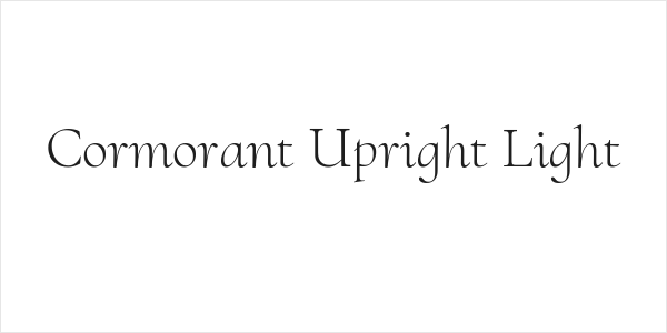 Cormorant Upright Light Logo