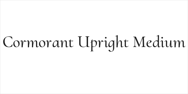 Cormorant Upright Medium Logo