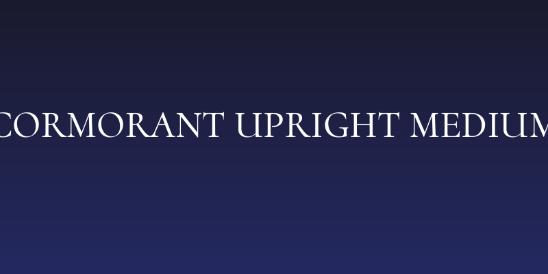 Cormorant Upright Medium Social Header