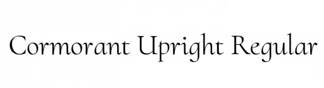 Cormorant Upright Regular  font caratteri gratis