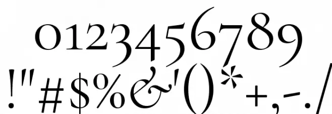 Cormorant Upright Regular フォント その他の文字