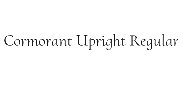 Cormorant Upright Regular Logo