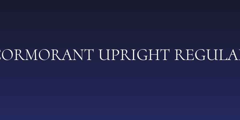 Cormorant Upright Regular Social Header