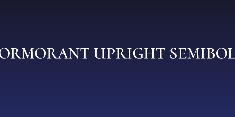 Cormorant Upright SemiBold Social Header