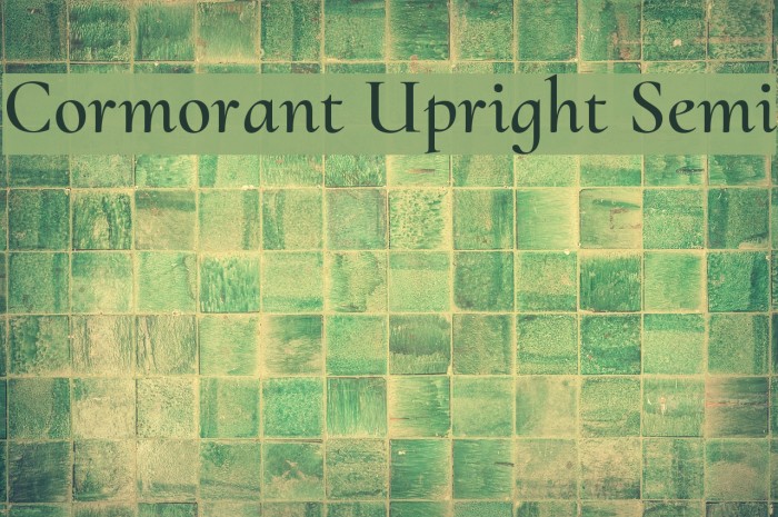 Cormorant Upright Semi Example 1