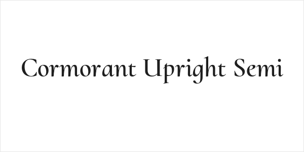 Cormorant Upright Semi Logo