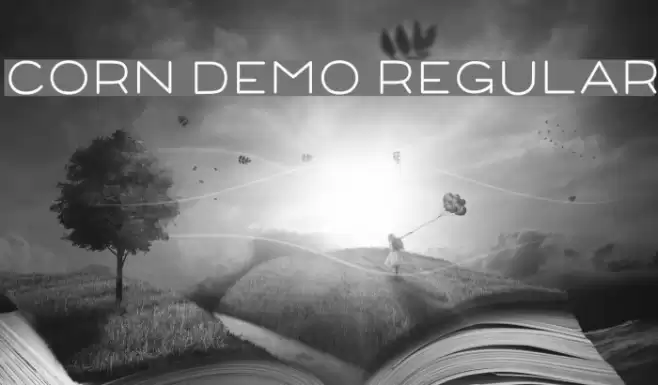 Corn Demo Regular Schriftart examples