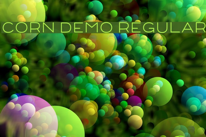 Corn Demo Regular Schriftart examples