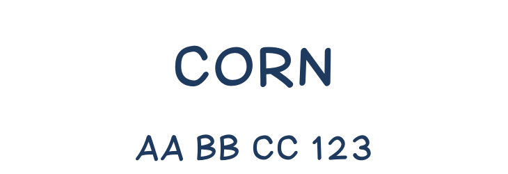 Corn Font Preview
