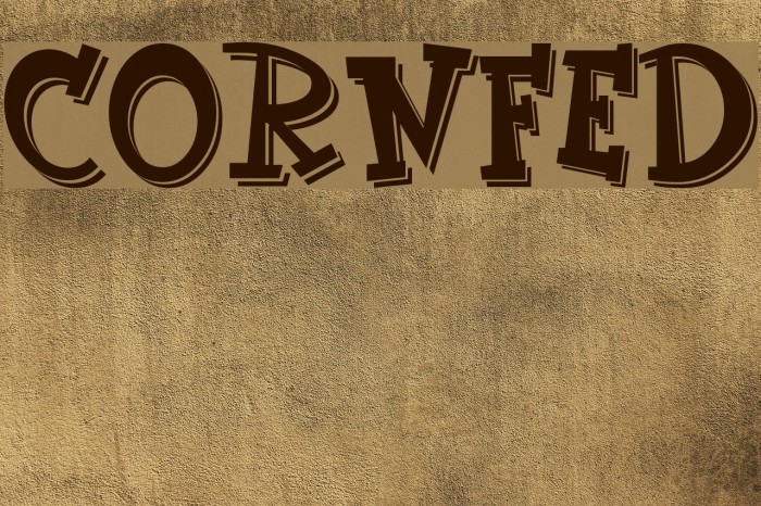 CornFed Font examples