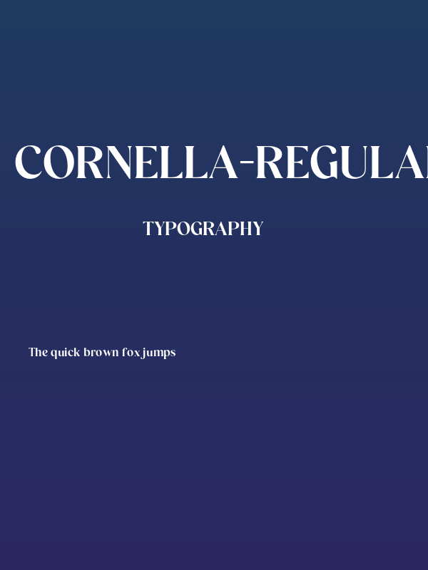 Cornella-Regular Poster