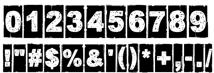 Corner Dark Distance Font OTHER CHARS