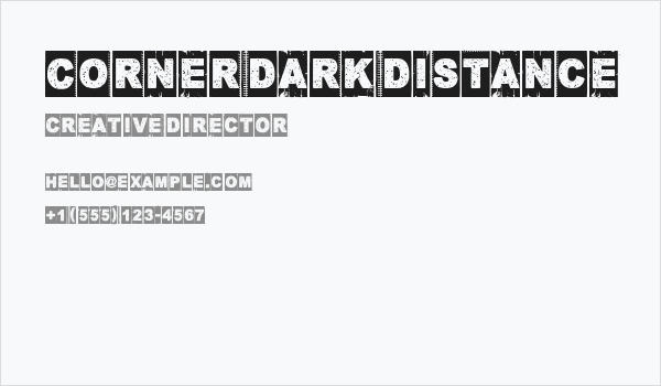 Corner Dark Distance Business Card