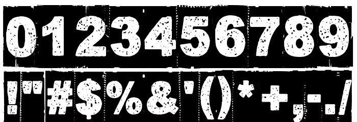 Corner Dark Font OTHER CHARS