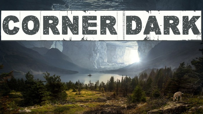 Corner Dark Font examples