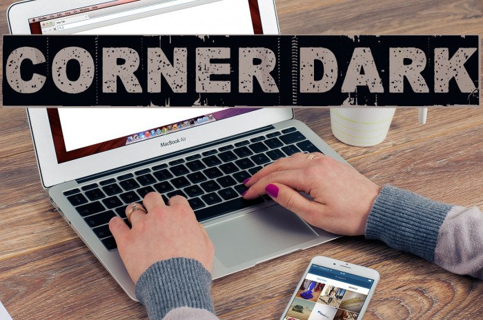 Corner Dark Font examples