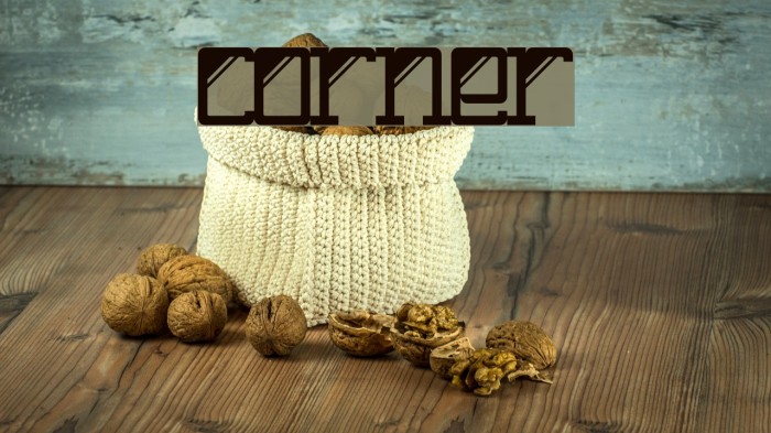 Corner Font examples