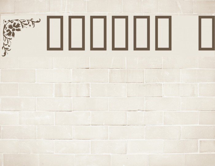 Corners 1 Font examples