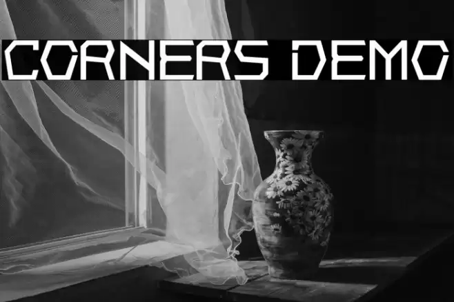 Corners Demo Font examples