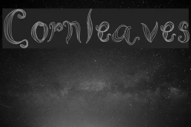 Cornleaves Font examples