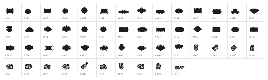 Cornucopia Caligrafica Two Character Map