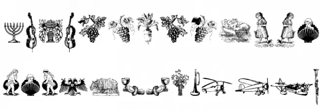 Cornucopia od Dingbats Six Schriftart Groß