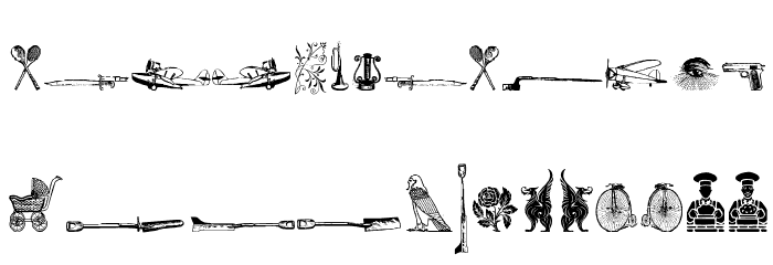 Cornucopia od Dingbats Six Font LOWERCASE