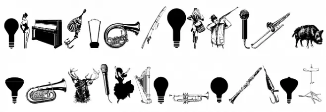Cornucopia of Dingbats Eight Шрифта ВЕРХНИЙ