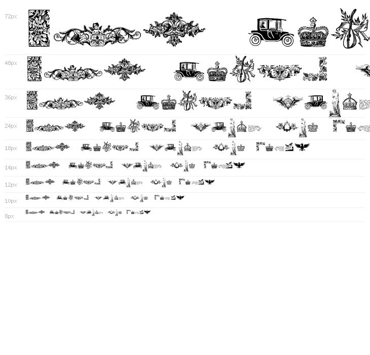 Cornucopia of Dingbats Four Waterfall