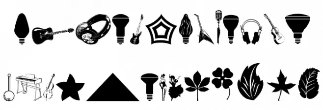 Cornucopia of Dingbats Nine Regular Schriftart Groß