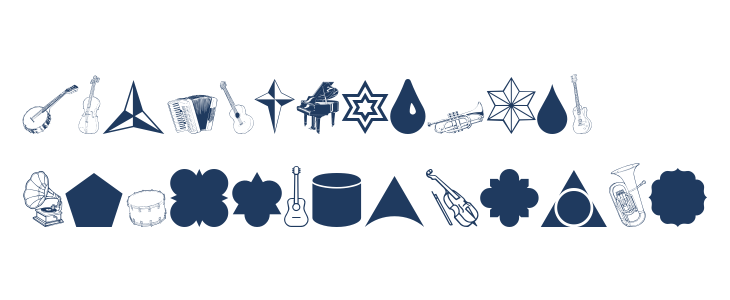 Cornucopia of Dingbats Nine Regular Lowercase