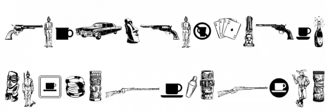 Cornucopia of Dingbats Seven Schriftart Kleinbuchstaben