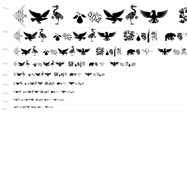 Cornucopia of Dingbats Three Waterfall