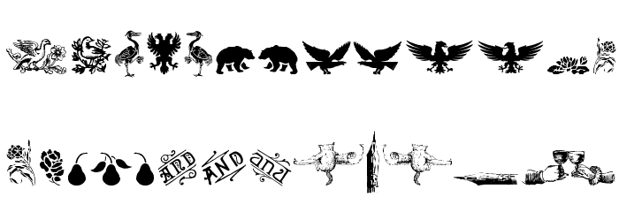 Cornucopia of Dingbats Three Font LOWERCASE