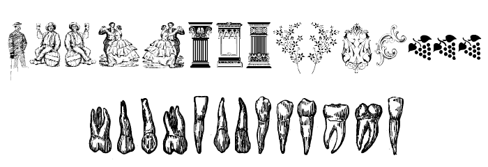 Cornucopia of Dingbats Two Font LOWERCASE