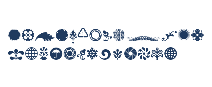 Cornucopia of Ornaments Fpur Lowercase