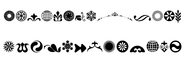 Cornucopia of Ornaments Three Font LOWERCASE